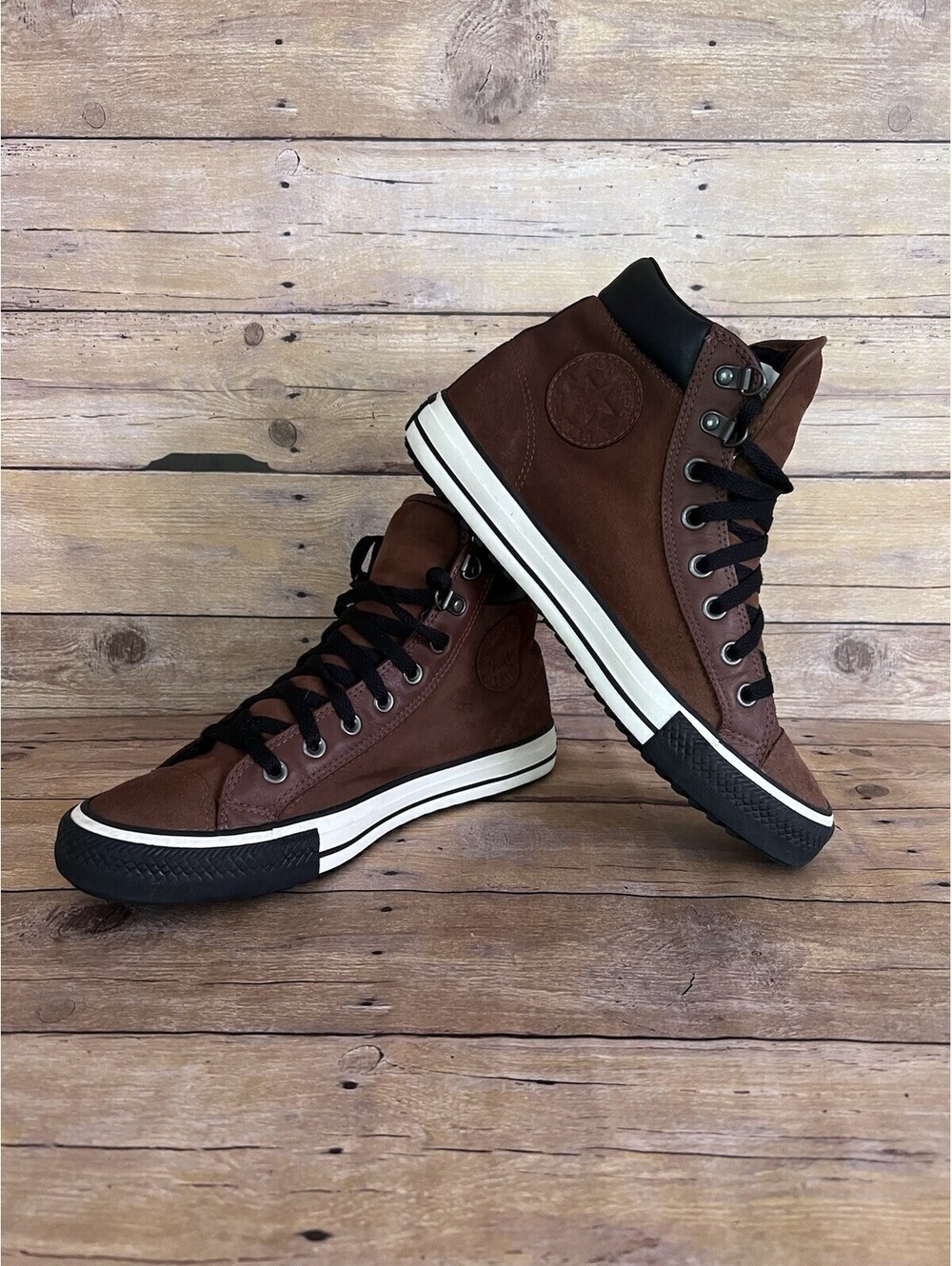 Converse Chuck Taylor All Star City Trek Brown Leather Waterproof Boots 160844C
